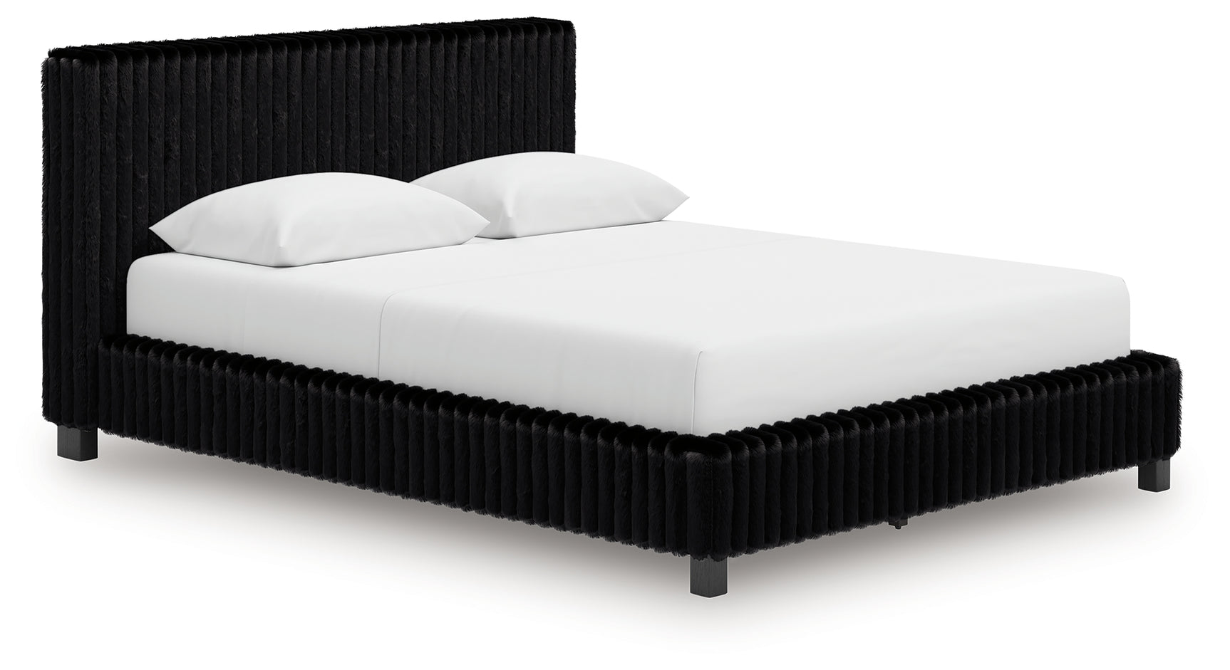 Zuraleus Black Queen Upholstered Bed