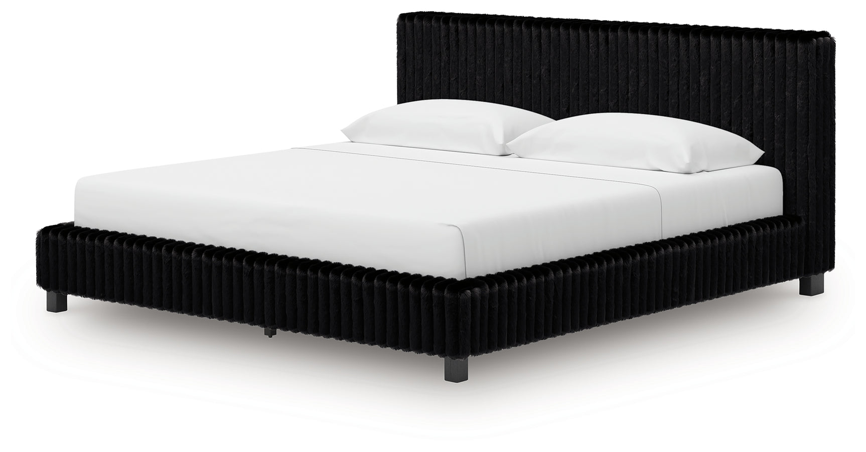 Zuraleus Black King Upholstered Bed