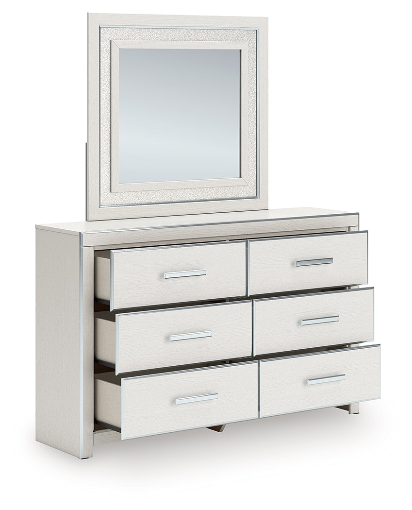 Zuraleus White Dresser and Mirror