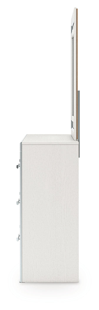 Zuraleus White Dresser and Mirror