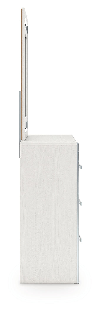 Zuraleus White Dresser and Mirror