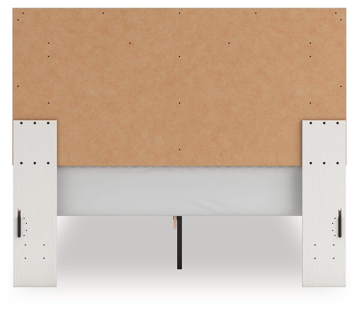 Zuraleus White Queen Upholstered Panel Platform Bed