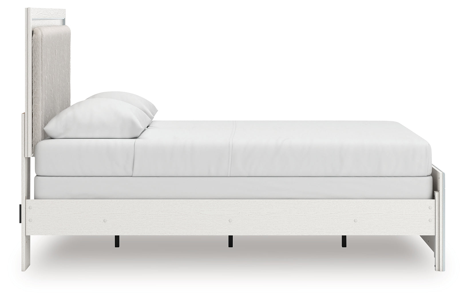 Zuraleus White Queen Upholstered Panel Bed