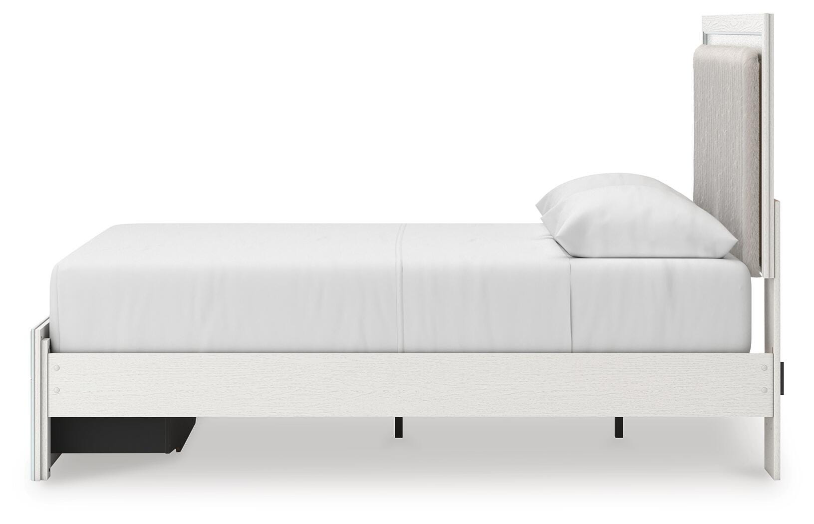 Zuraleus White Upholstered Panel Platform Storage Bedroom Set view 8