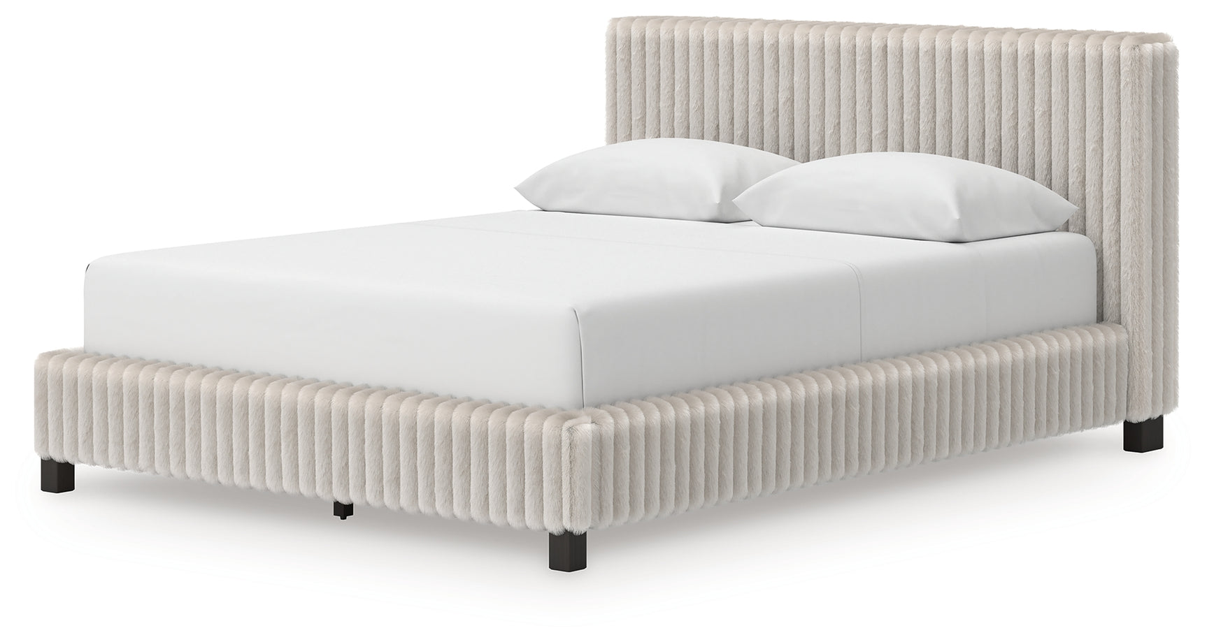 Zuraleus White Queen Upholstered Bed