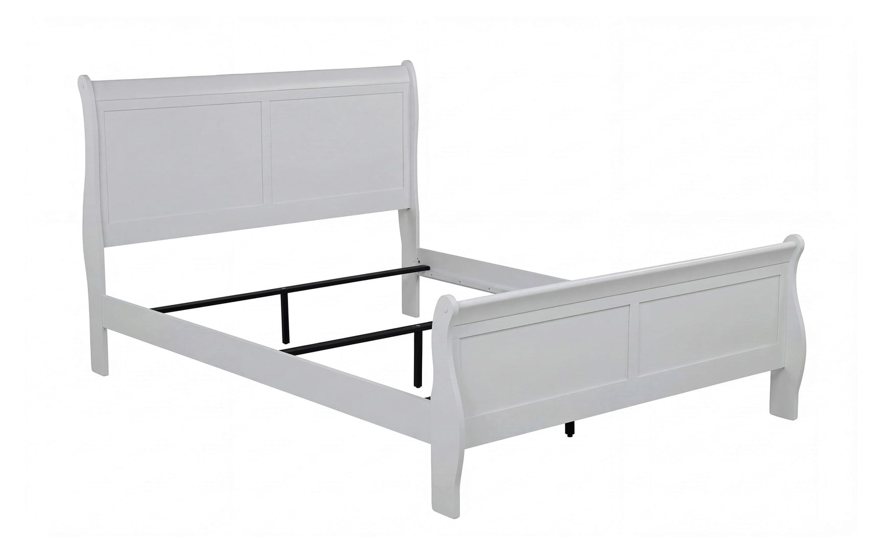 Louis Philip Greige Sleigh Panel Queen Bed view 3