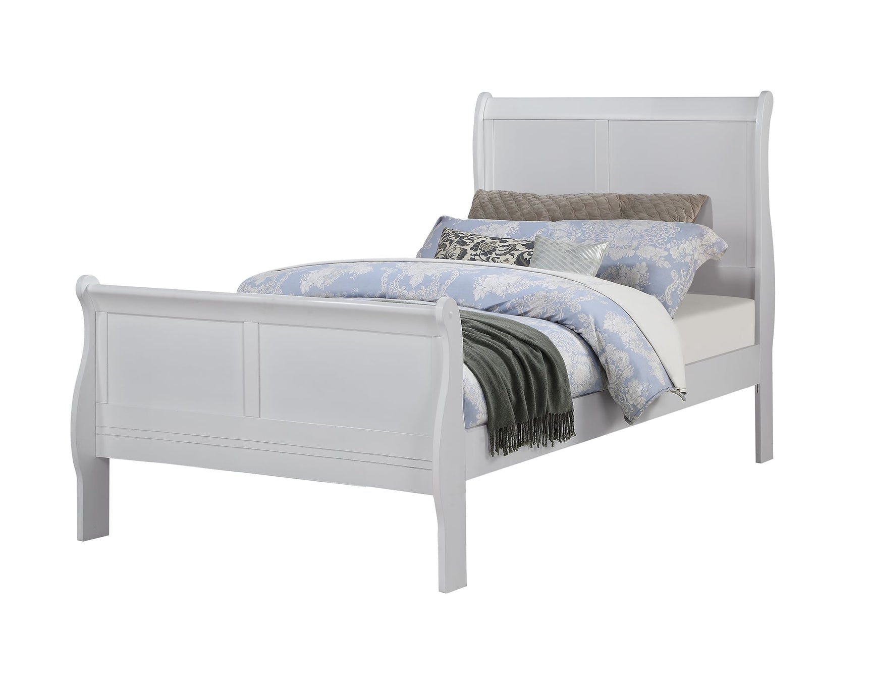 Louis Philip Greige Sleigh Panel Twin Bed from Ella Furniture