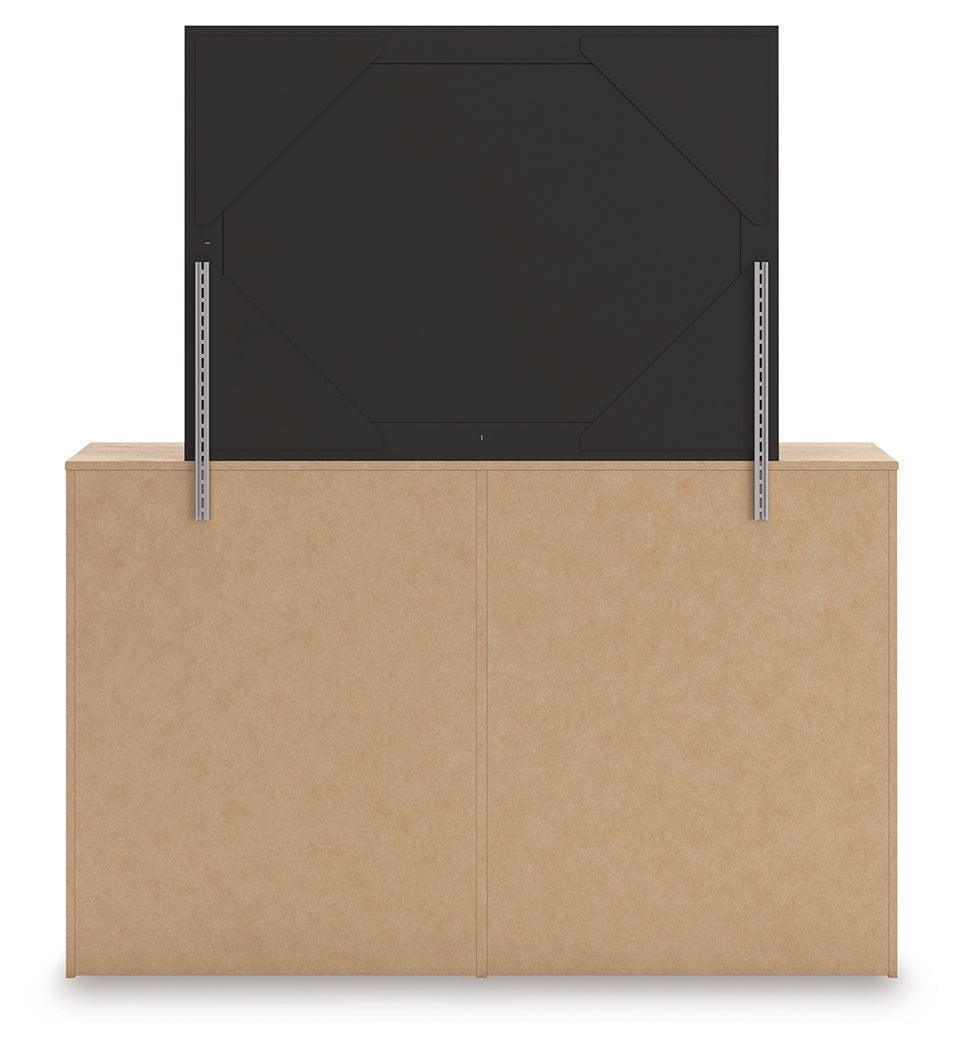 Sanginlane Tan Dresser and Mirror