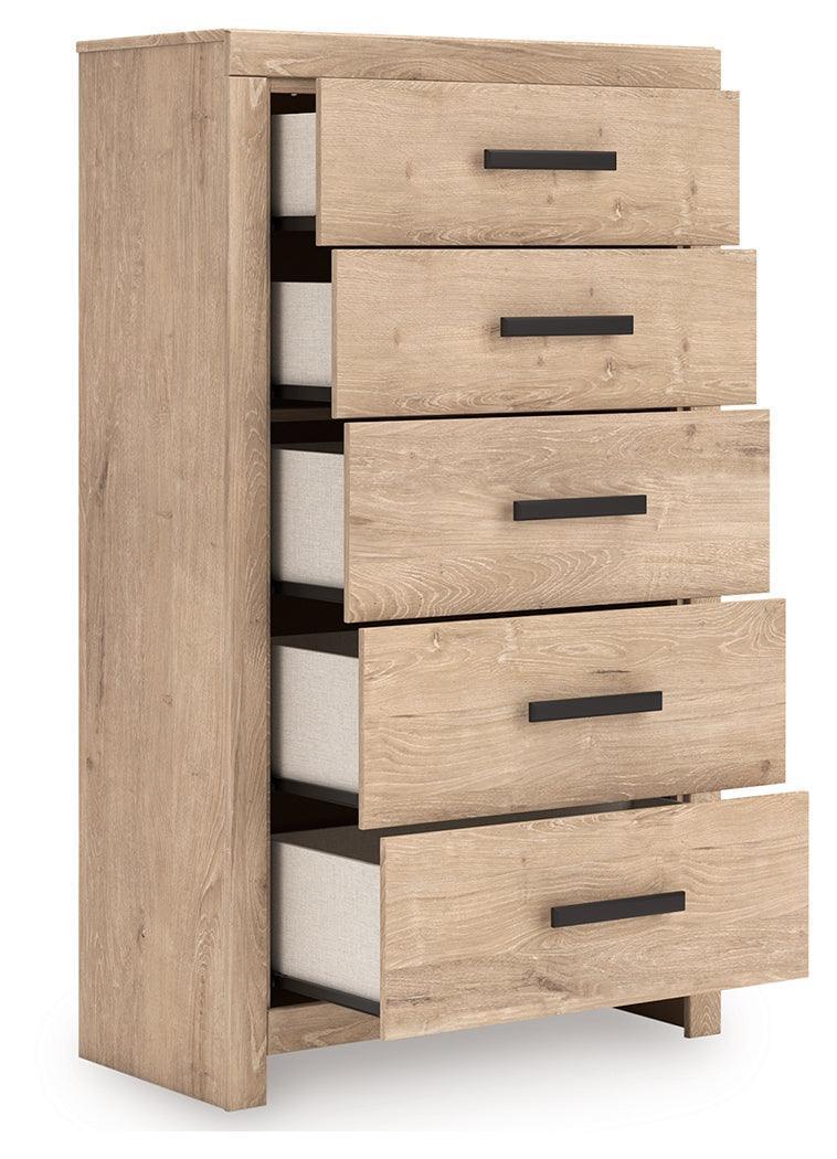 Sanginlane Tan Chest of Drawers