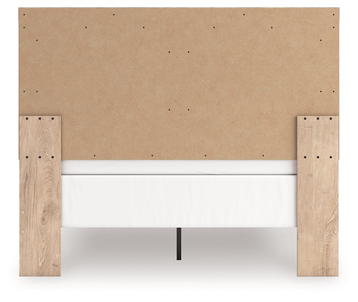 Sanginlane Tan Queen Panel Bed