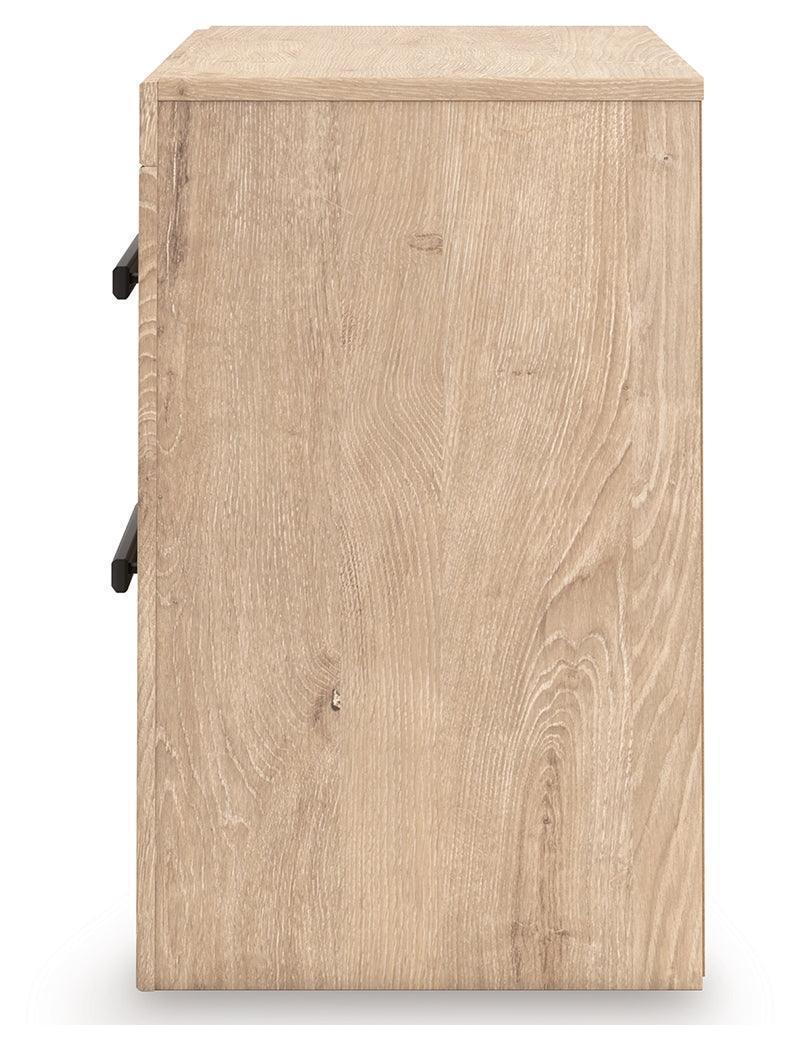 Sanginlane Tan Nightstand