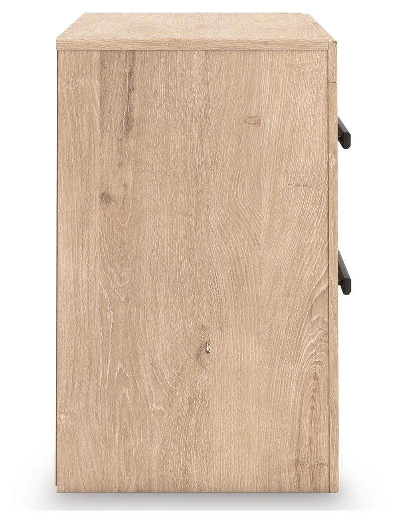 Sanginlane Tan Nightstand