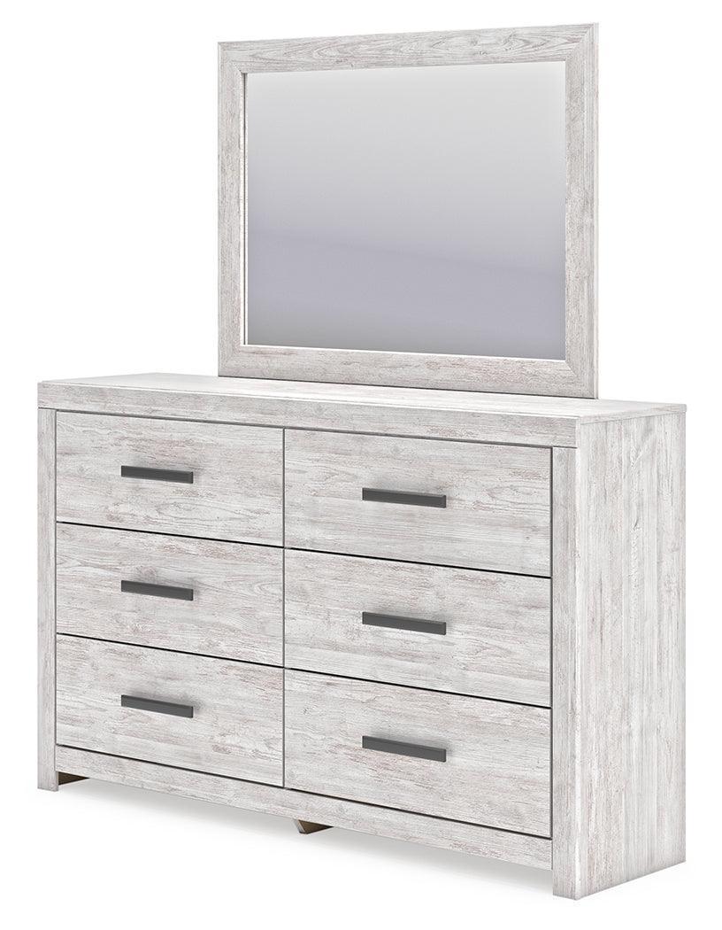 Cayboni Whitewash Dresser with Mirror