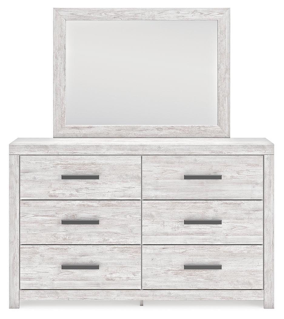 Cayboni Whitewash Dresser with Mirror