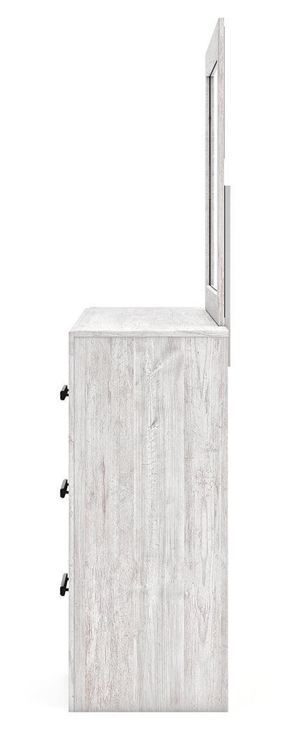 Cayboni Whitewash Dresser with Mirror