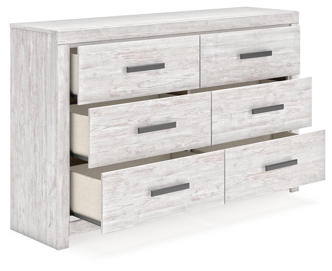 Cayboni Whitewash 6-Drawer Dresser