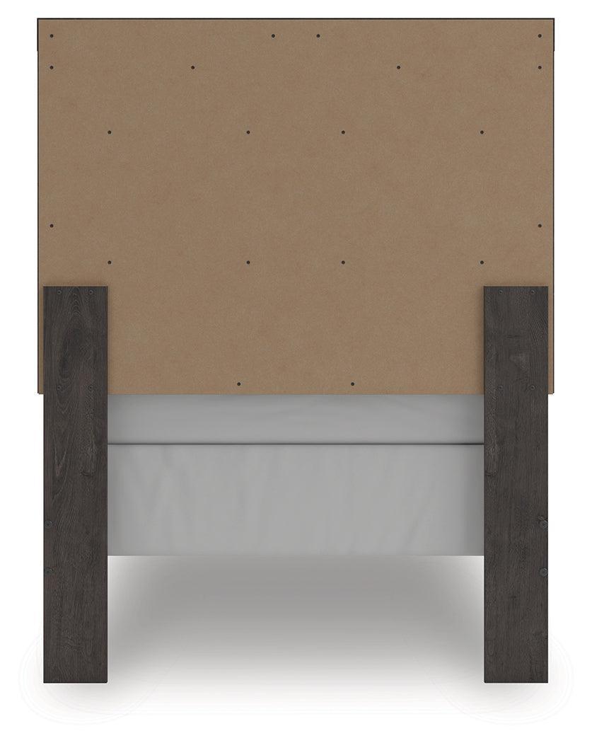 Prendonea Charcoal Twin Panel Bed