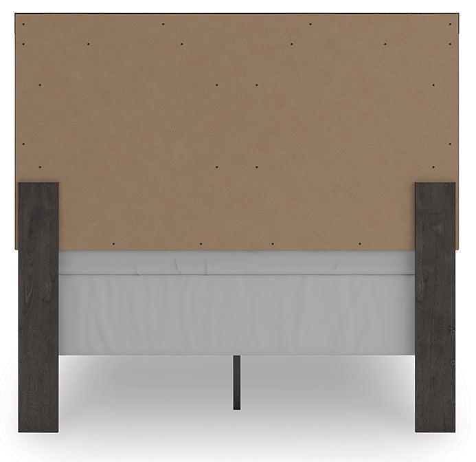 Prendonea Charcoal Full Panel Bed