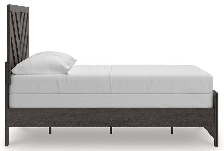 Prendonea Charcoal Full Panel Bed