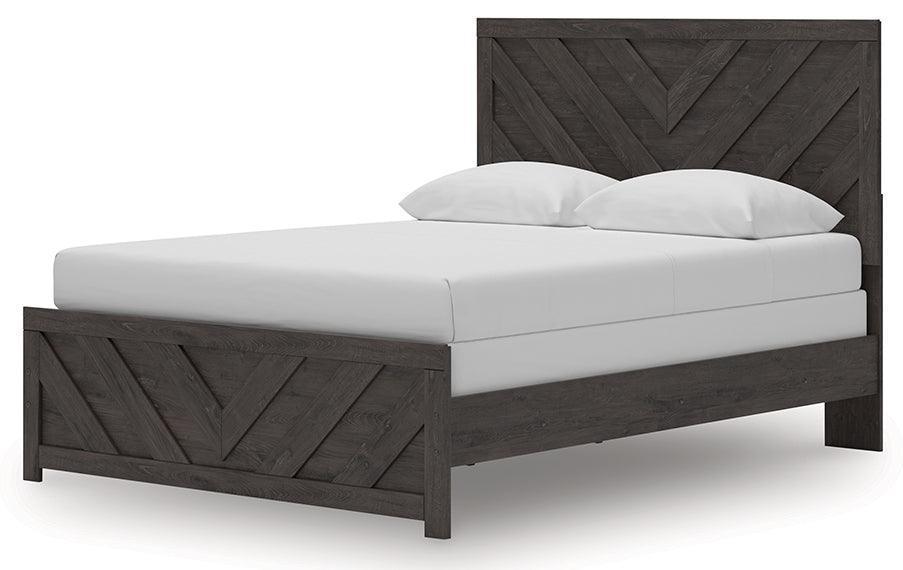 Prendonea Charcoal Queen Panel Bed