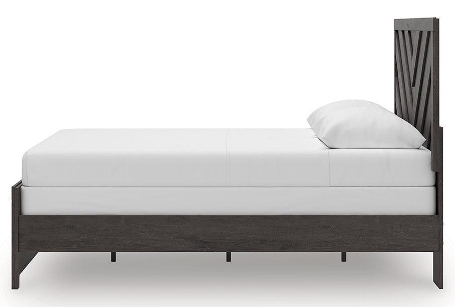 Prendonea Charcoal Queen Panel Bed