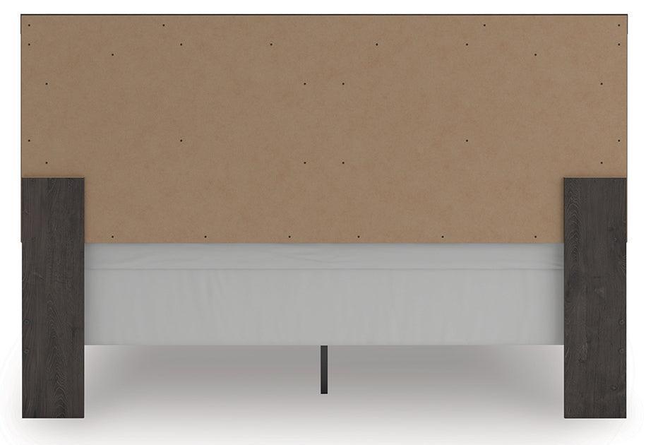Prendonea Charcoal King Panel Bed