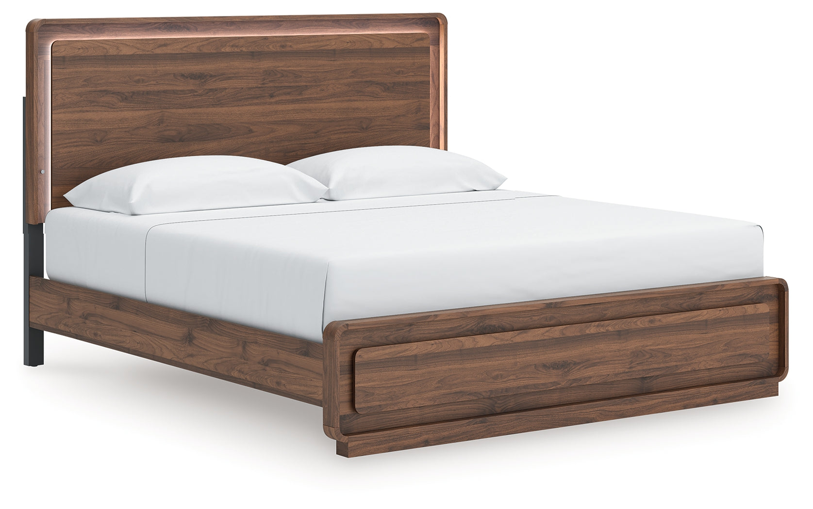 Fortlorn Walnut Brown King Panel Bed