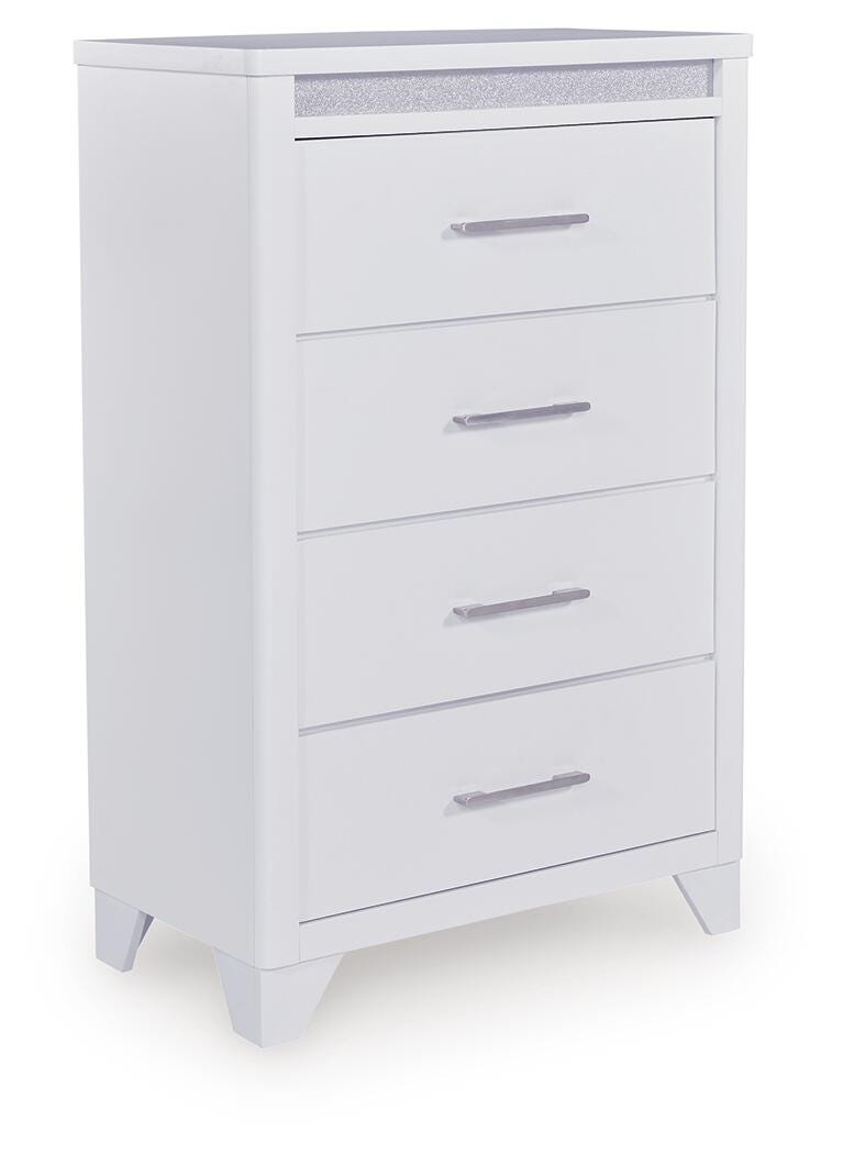 Jarlee White Chest of Drawers angled view