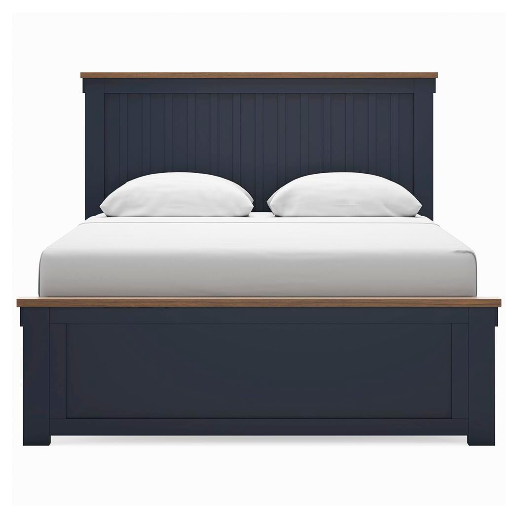 Landocken Brown/Blue Panel Bedroom Set view 4