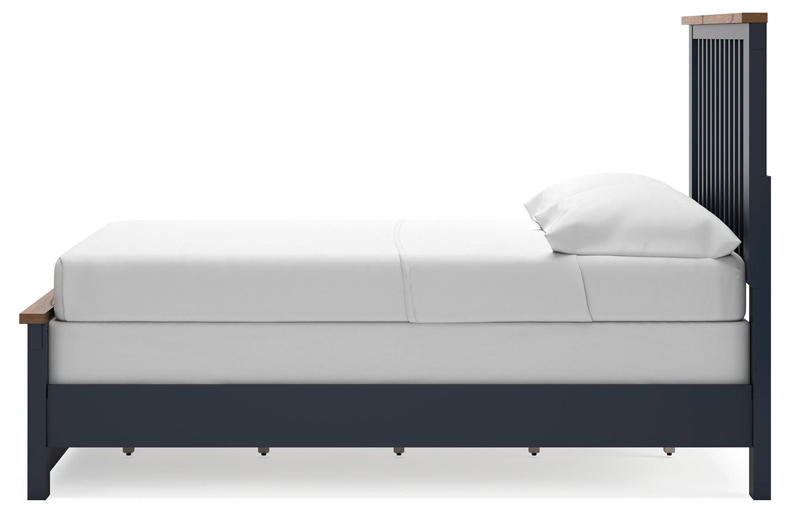 Landocken Brown/Blue Full Panel Bed