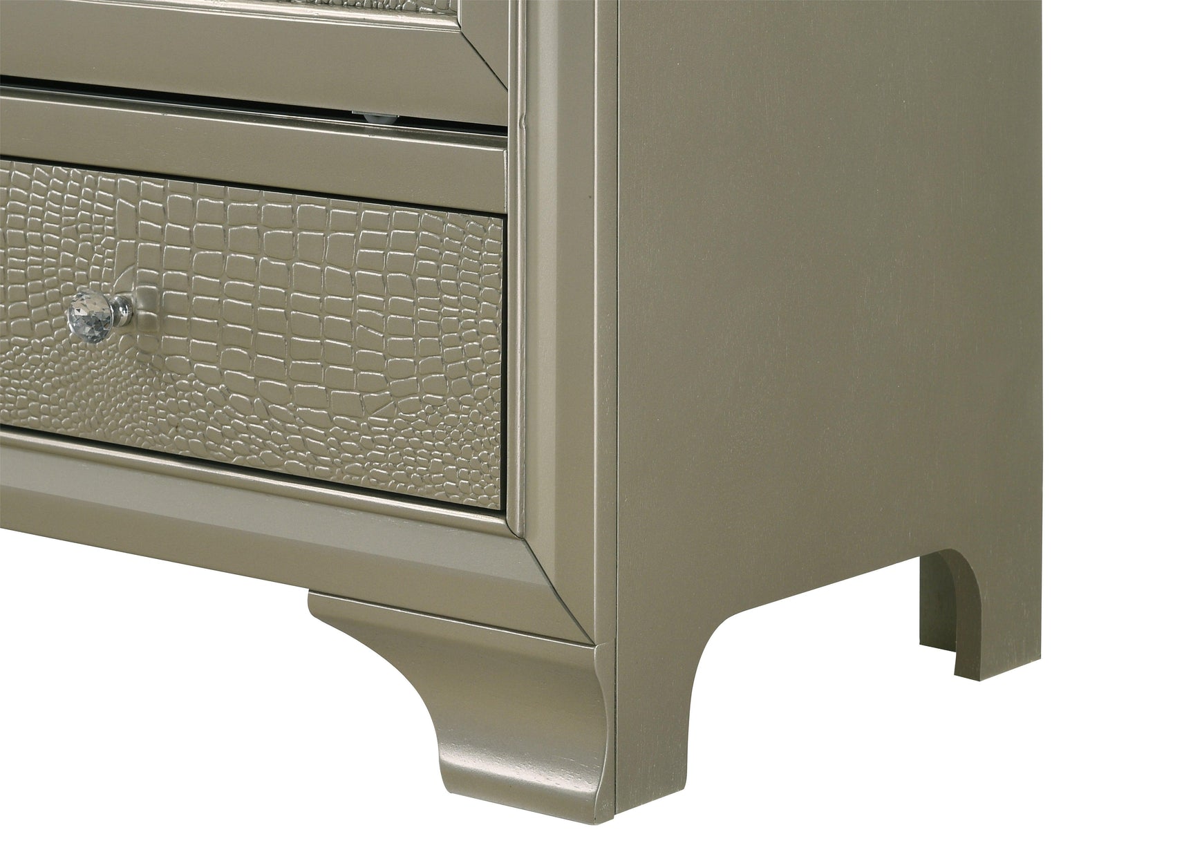 Lyssa Champagne Classic And Modern Twin LED Faux Leather Upholstered Tufted Panel Bed - Ella Furniture