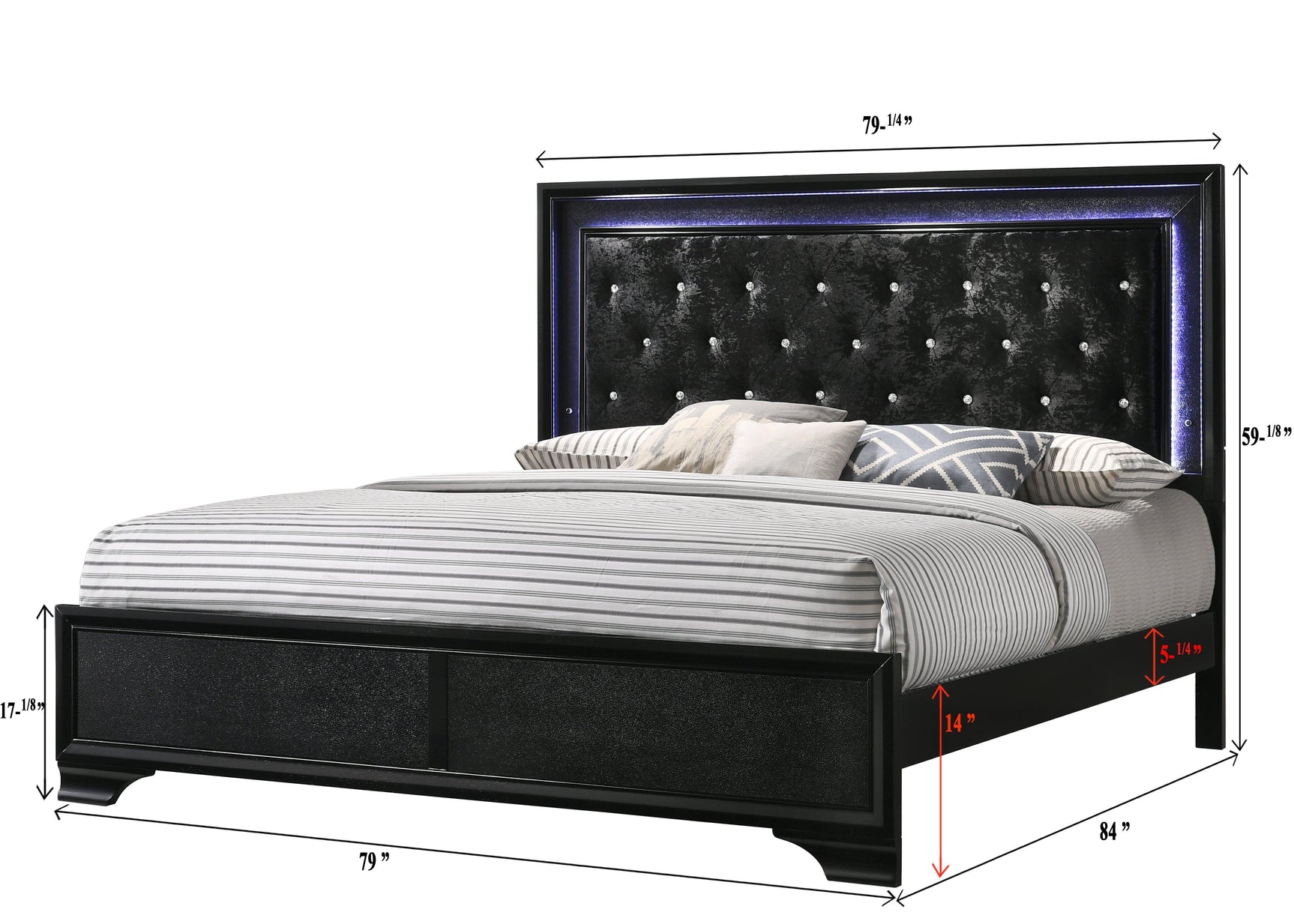 Micah Chest Black, Modern Faux Finish, Nickel Knob 5 Drawers - Ella Furniture