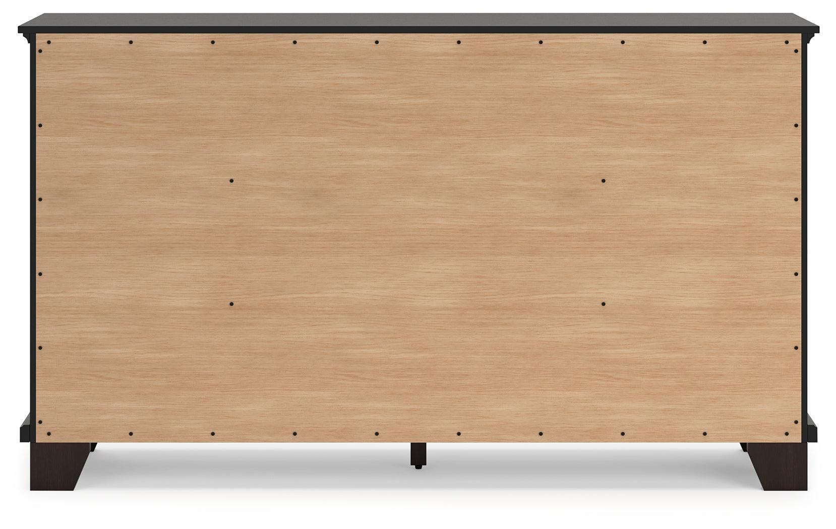 Covetown Dark Brown 7-Drawer Contemporary Dresser