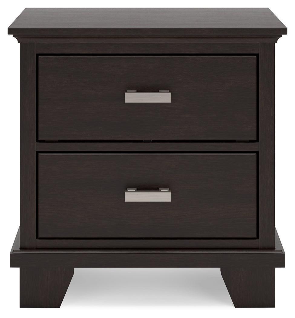 Covetown Dark Brown Contemporary Nightstand