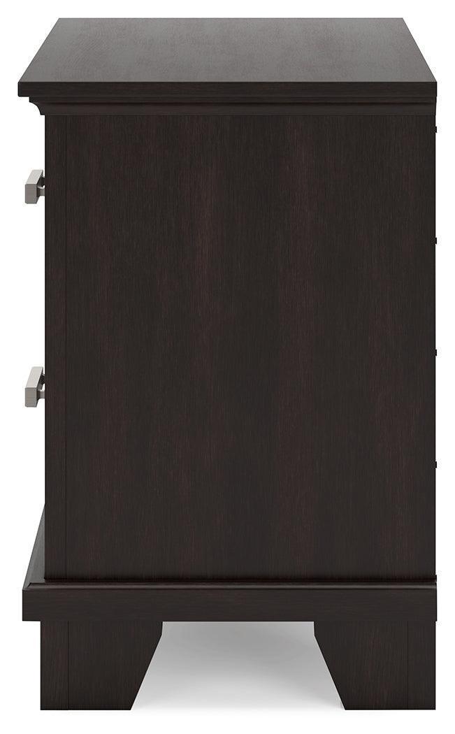 Covetown Dark Brown Contemporary Nightstand