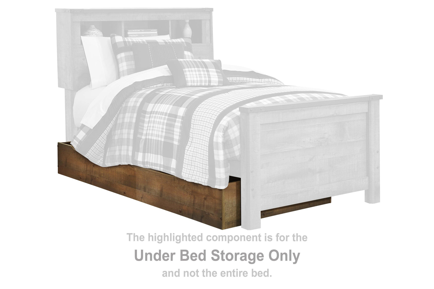 Trinell Brown Full Bookcase Bed with Storage