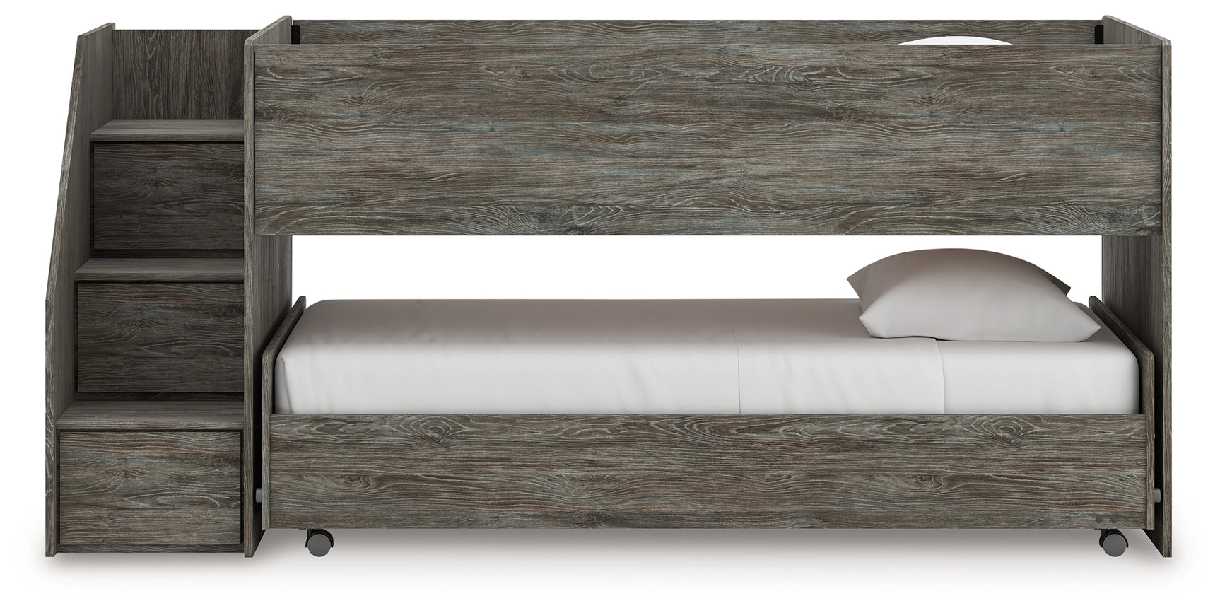 Frandern Gray Twin over Twin Loft Bed