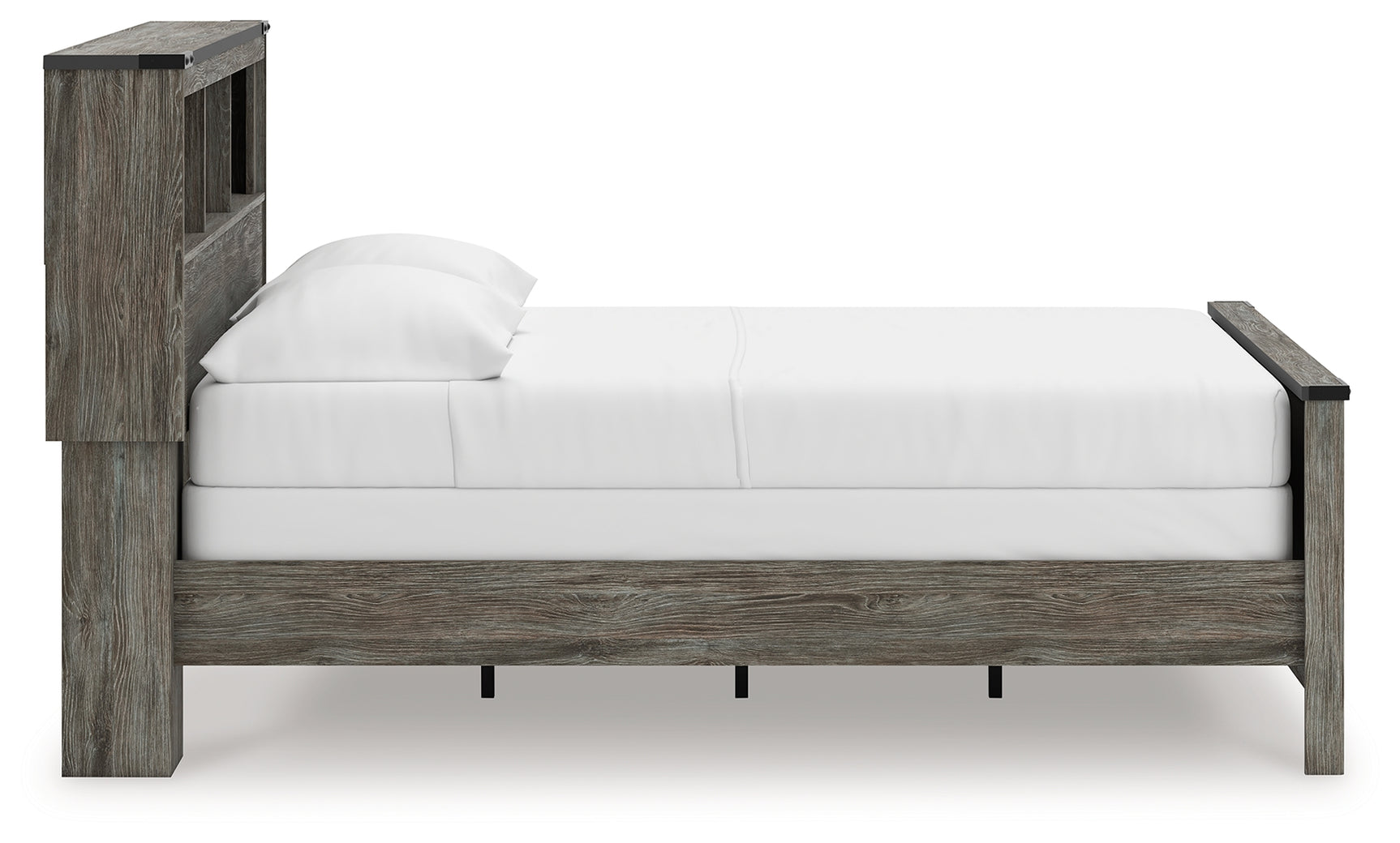 Frandern Gray Full Bookcase Panel Bed