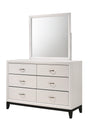 Akerson Dresser Chalk, Sleek Contemporary Wood, 6 Spacious Drawers - Ella Furniture