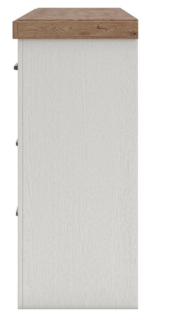 Savonport White/Brown Dresser view 3