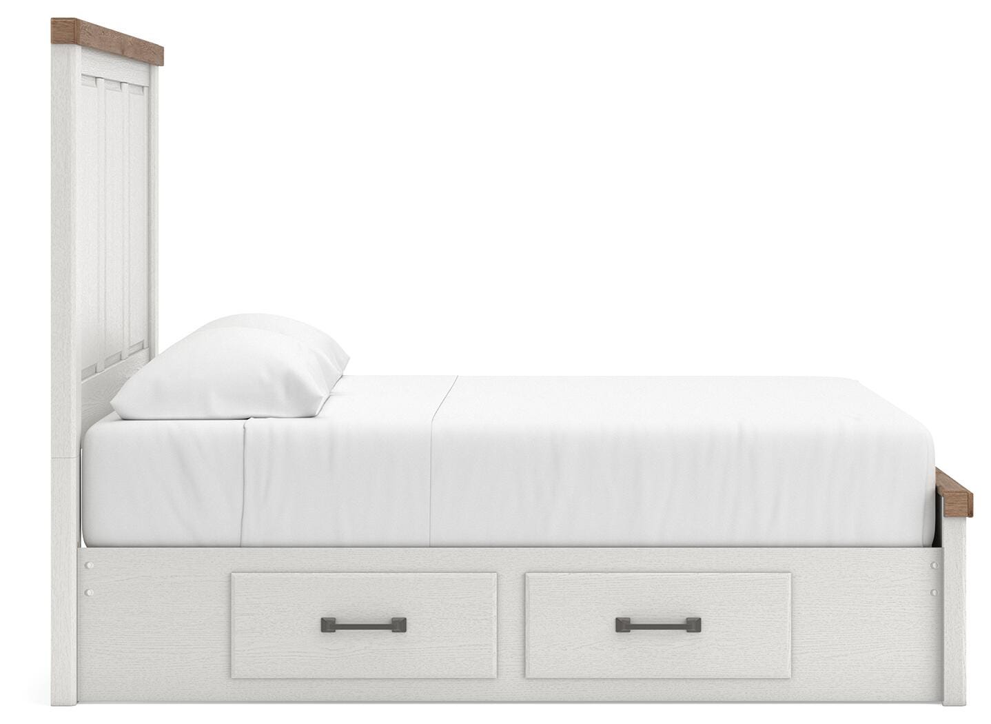 Savonport White/Brown Queen Panel Storage Bed view 8