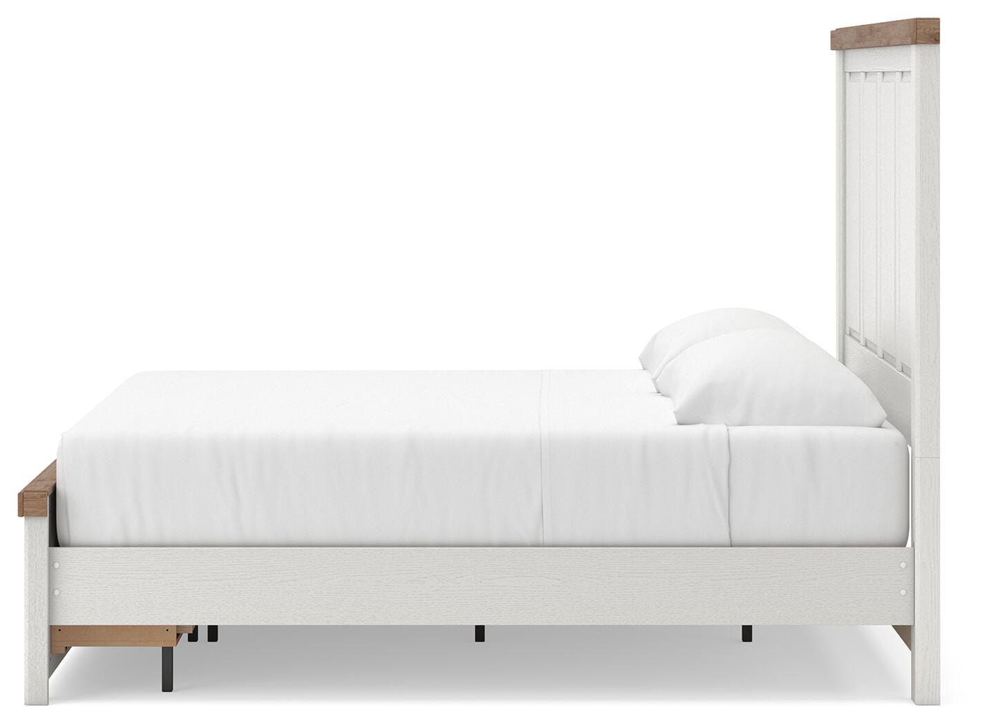 Savonport White/Brown King Panel Storage Bed view 3
