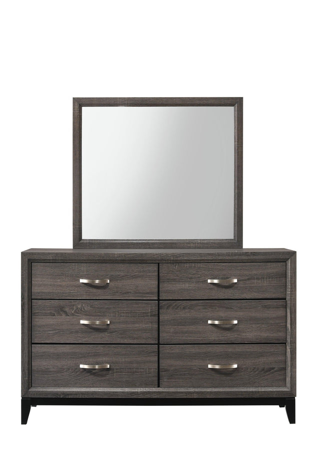 Akerson Dresser Grey, Sleek Contemporary Wood, 6 Spacious Drawers - Ella Furniture