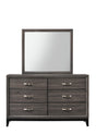 Akerson Dresser Grey, Sleek Contemporary Wood, 6 Spacious Drawers - Ella Furniture
