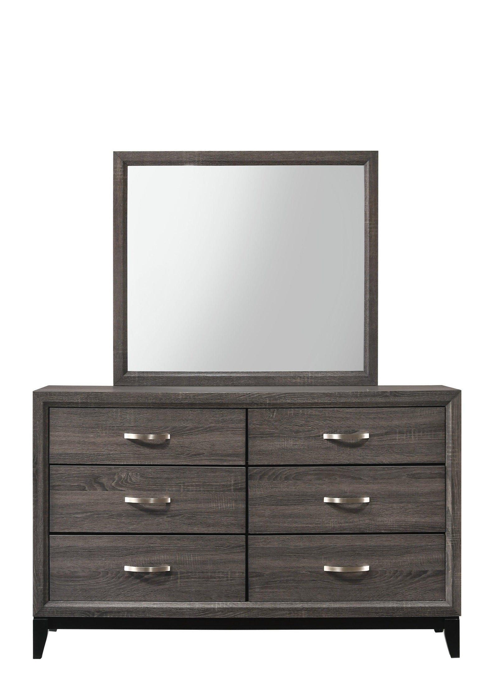 Akerson Dresser Grey, Sleek Contemporary Wood, 6 Spacious Drawers - Ella Furniture