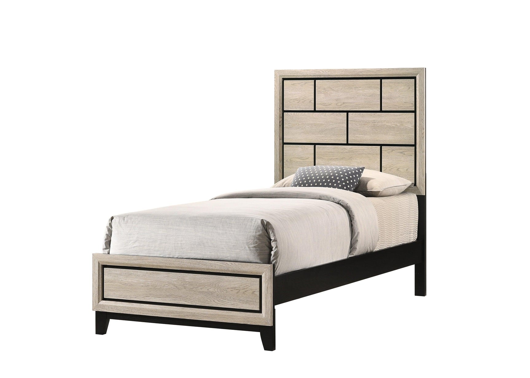 Akerson Driftwood Finish Wood Modern Rustic And Charm Panel Bedroom Set - Ella Furniture