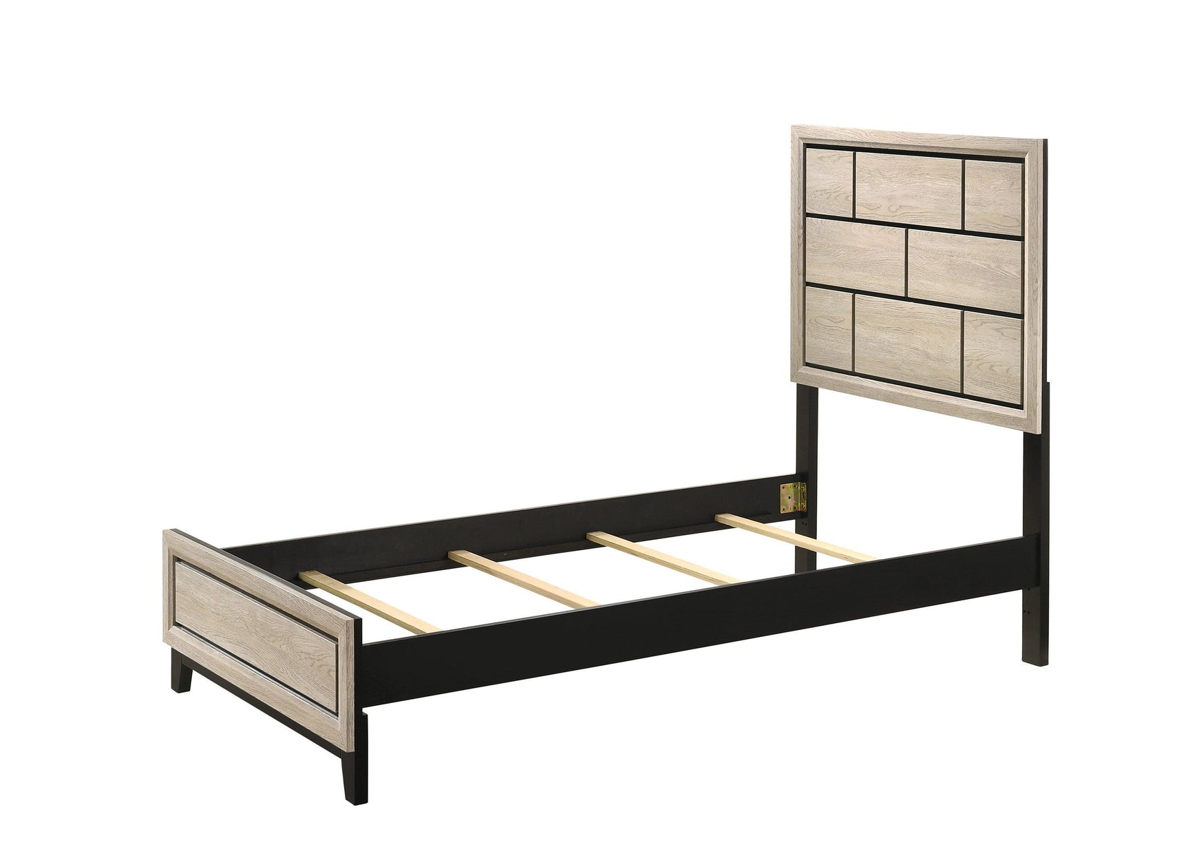 Akerson Driftwood Rustic And Modern Wood King Panel Bed - Ella Furniture