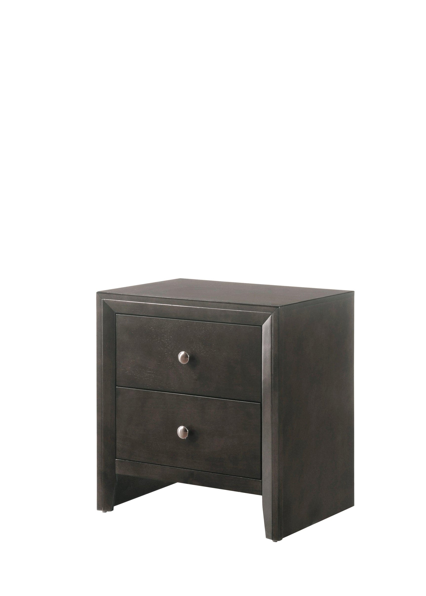 Evan Dresser Grey, Modern Wood, Nickel Knob 7 Drawers - Ella Furniture