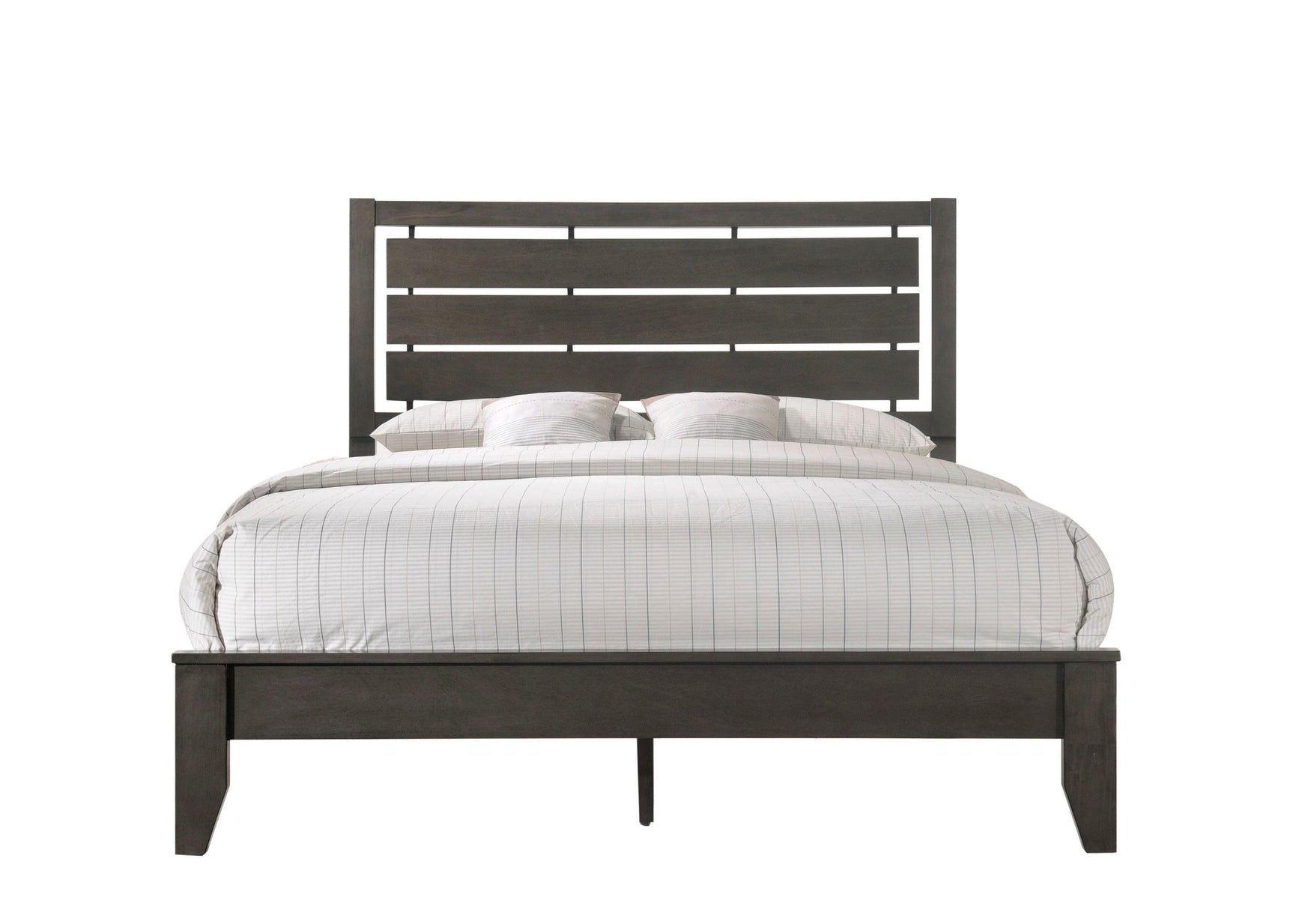 Evan Dresser Grey, Modern Wood, Nickel Knob 7 Drawers - Ella Furniture
