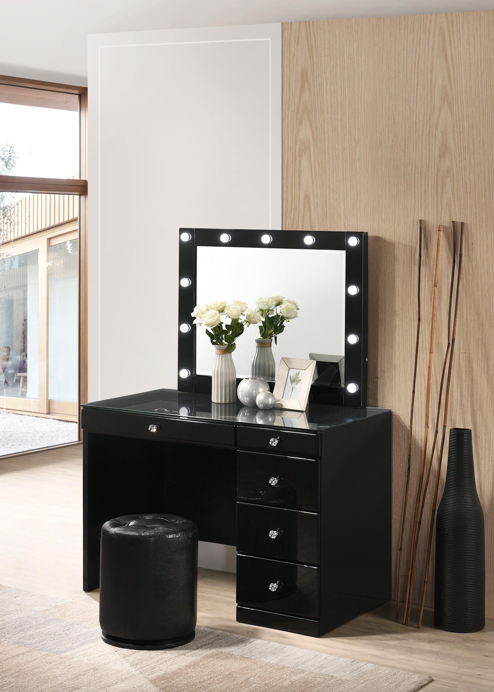 Morgan Black Vanity Set